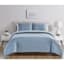 3-Piece Blue Roy Stitch Quilt Set, King