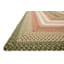 (D69) Lucius Green Multi-Colored Braided Accent Rug, 3x5