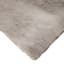 Silver Faux Rabbit Fur Shag Accent Rug, 27x45