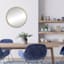 Wood Framed Round Wall Mirror, 30"