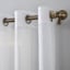 White Crushed Sheer Voile Grommet Curtain Panel, 84"