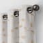 Light Tan Embroidered Blackout Grommet Curtain Panel, 84"