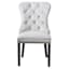 Velvet Grey Tufted Ring Back Dining Chair