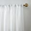 Lourdes White Crushed Rod Pocket Sheer Curtain Panel, 84"
