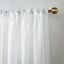 Lyra White Sheer Rod Pocket Curtain Panel, 84"