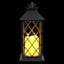 Black LED Lantern with 6 Hour Timer, 12"