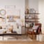 Wood & Metal Wall Shelf, 24x5