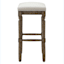 Aiden Upholstered Tan Barstool with Nailhead Trim, 30in.