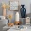 Honeybloom White Metal Embossed Vase, 12.5"