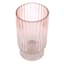 Pink Glass Hurricane Candle Holder, 9"