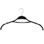 12-Piece Non-Slip Shirt Hangers, Black