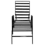 Grammercy Black Steel Slat Patio Chaise Lounge Chair