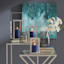 Honeybloom Dark Navy Blue Unscented Pillar Candle, 4x11
