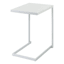 Grammercy Steel Slat Patio C-Table, White