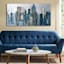 City Mood Embellished Canvas Wall Art, 60x30