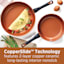 Farberware Glide Copper Ceramic Nonstick 2-Pack Black Frying Pans, 9.25"/11.25"