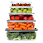 14-Piece Rectangle Plastic Food Storage Set with Lids