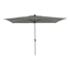 Light Grey Rectangle LED Crank Patio Umbrella, 6.5x10'