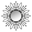 5-Piece Metallic Framed Floral Burst Wall Mirror Set