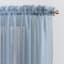 Erica Blue Crushed Rod Pocket Sheer Voile Curtain Panel, 84"