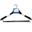 5-Piece Wooden Suit Hangers with Bar, Espresso