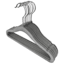10-Piece Kids Velvet Hanger, Dark Grey