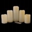 5-Piece Outdoor LED Pillar Candle Set, White