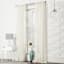 Lyra Cream Crushed Rod Pocket Sheer Curtain Panel, 84"