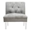 Laila Ali Grey Tufted Accent Chair with Clear Acrylic Legs