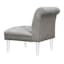 Laila Ali Gray Tufted Accent Chair with Clear Acrylic Legs