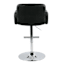 Stout Adjustable Faux Leather Barstool, Black