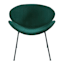 Jagger Chair with Black Metal Legs, Emerald