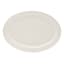 Bistro Rim White Ceramic Oval Platter, 16.5"