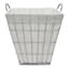 Metal Wire Grid Laundry Hamper, Cool Grey