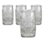 Set of 4 Willow Textured Glass Coolers, 6.5"