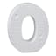 5" White Monogram Letter, O
