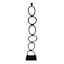 Black Stacked Circle Candle Holder, 29"