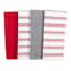 Set of 4 Rockridge Striped Kitchen Towels, Red