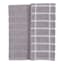 Set of 2 Grey Windowpane Kitchen Towels