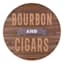 24X24 Bourbon Cigars Wall Art