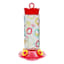 Yellow & Red Circle Design Glass Bird Feeder, 12"