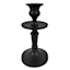 Matte Black Taper Candle Holder, 6"