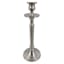 Matte Silver Taper Candle Holder, 10"