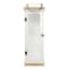White Wooden Lantern with Rope Handle, 24"