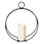 Black Metal Round Lantern, 21"