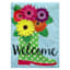 Welcome Flower Shoe Garden Flag, 18"