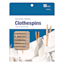 50-Pack Natural Wood Clothespins