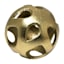 Metallic Golden Cutout Ball, 4"