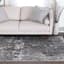 (B789) Crosby St. Adore Black & Grey Abstract Area Rug, 8x10