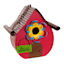 Red Metal Birdhouse, 7.9"